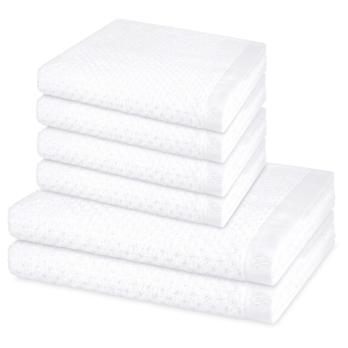 FROTTIERSET Harmony 6-teilig - Weiß, Textil (50/100cm) - Ross