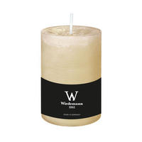 STUMPENKERZE Rustik Marble Style Bisquit 130 x Ø 78 mm, 1 Stück - Beige, Paraffin (13cm) - Wiedemann Kerzen
