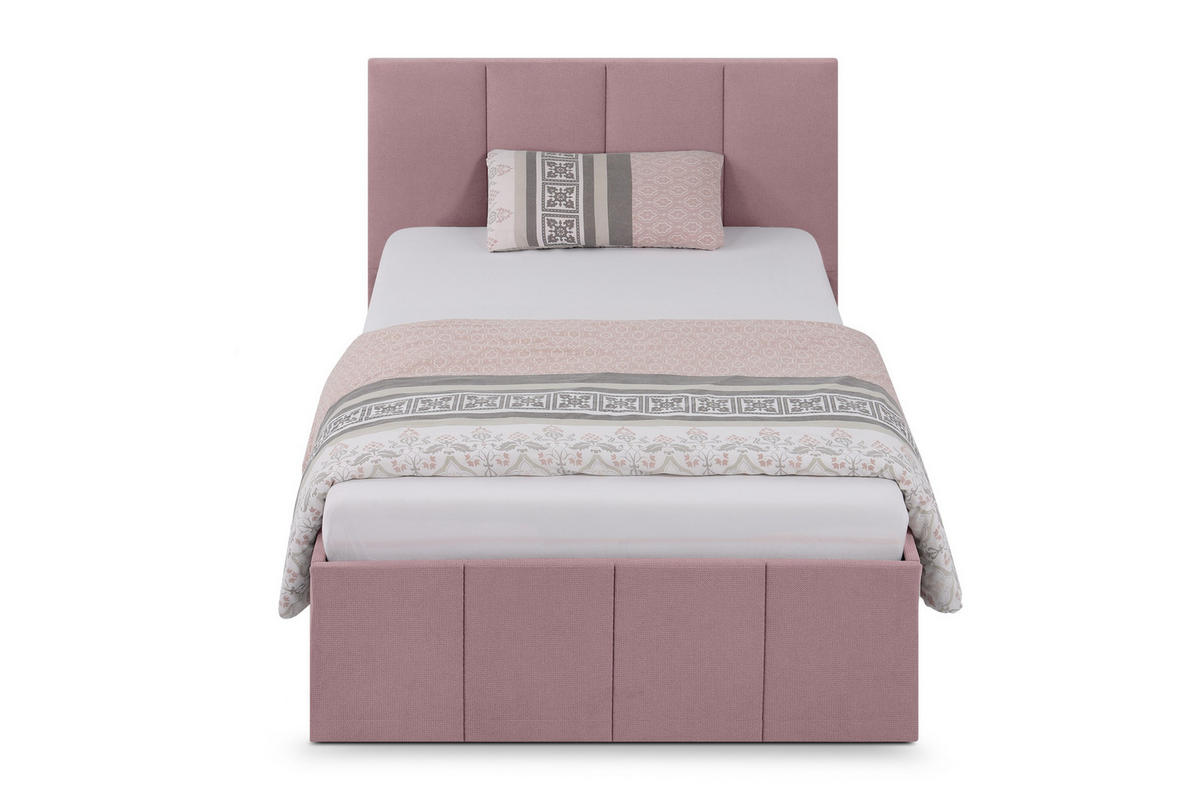 POLSTERBETT Dalas Rose 140 x 200 x 40 cm Stauraum Mit hochwertiger Matratze H2 (bis 100 kg) und Lattenrost - Rosa, Holz (140/200cm) - Halmon Schlafkomfort Betten 