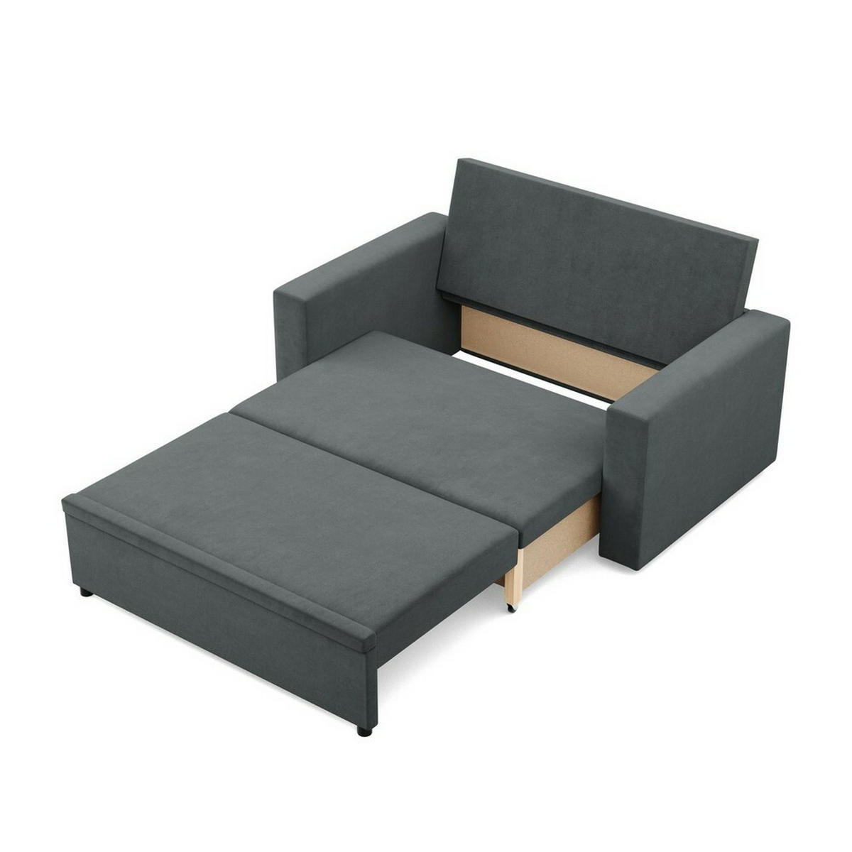 SOFA Neo mit gerader Armlehnen dunkelgrau - Dunkelgrau, Textil (148/90/87cm) - SIMKAM Furniture