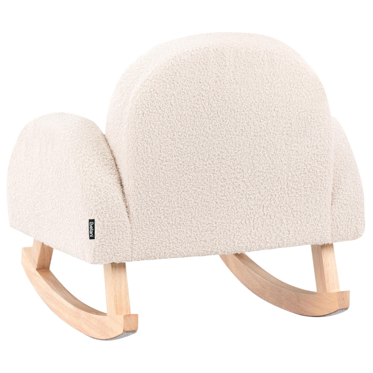 KINDERSCHAUKELSTUHL Bouclé Hellbeige Hug - Beige, Textil (54/53/52cm) - Beliani