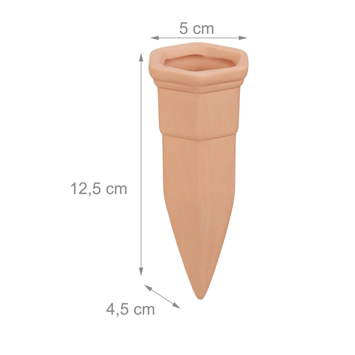 4XTONSPITZEN Bewässerung - Hellbraun, Keramik (5/12.5/4.5cm) - Relaxdays