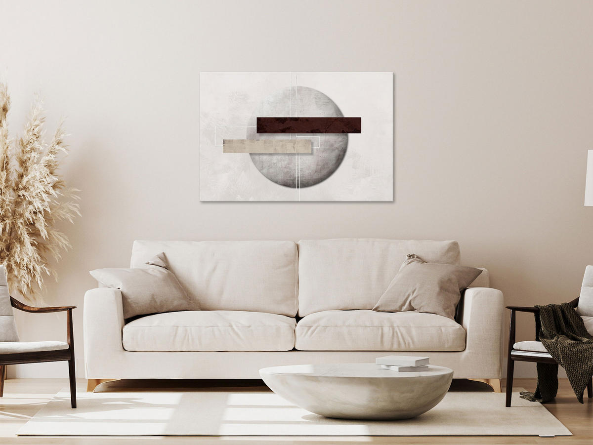 KUNSTDRUCK Grau 60/40 cm - Beige/Grau, Textil (60/40cm) - KUNSTLOFT