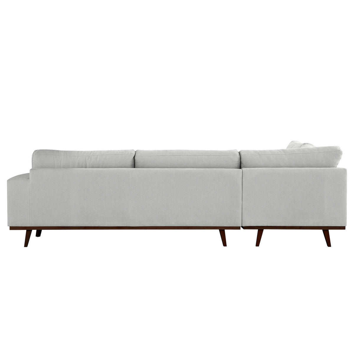 ECKSOFA mit Ottomane - Buchefarben/Grau, Buchenholz/Textil (287/219cm) - home24