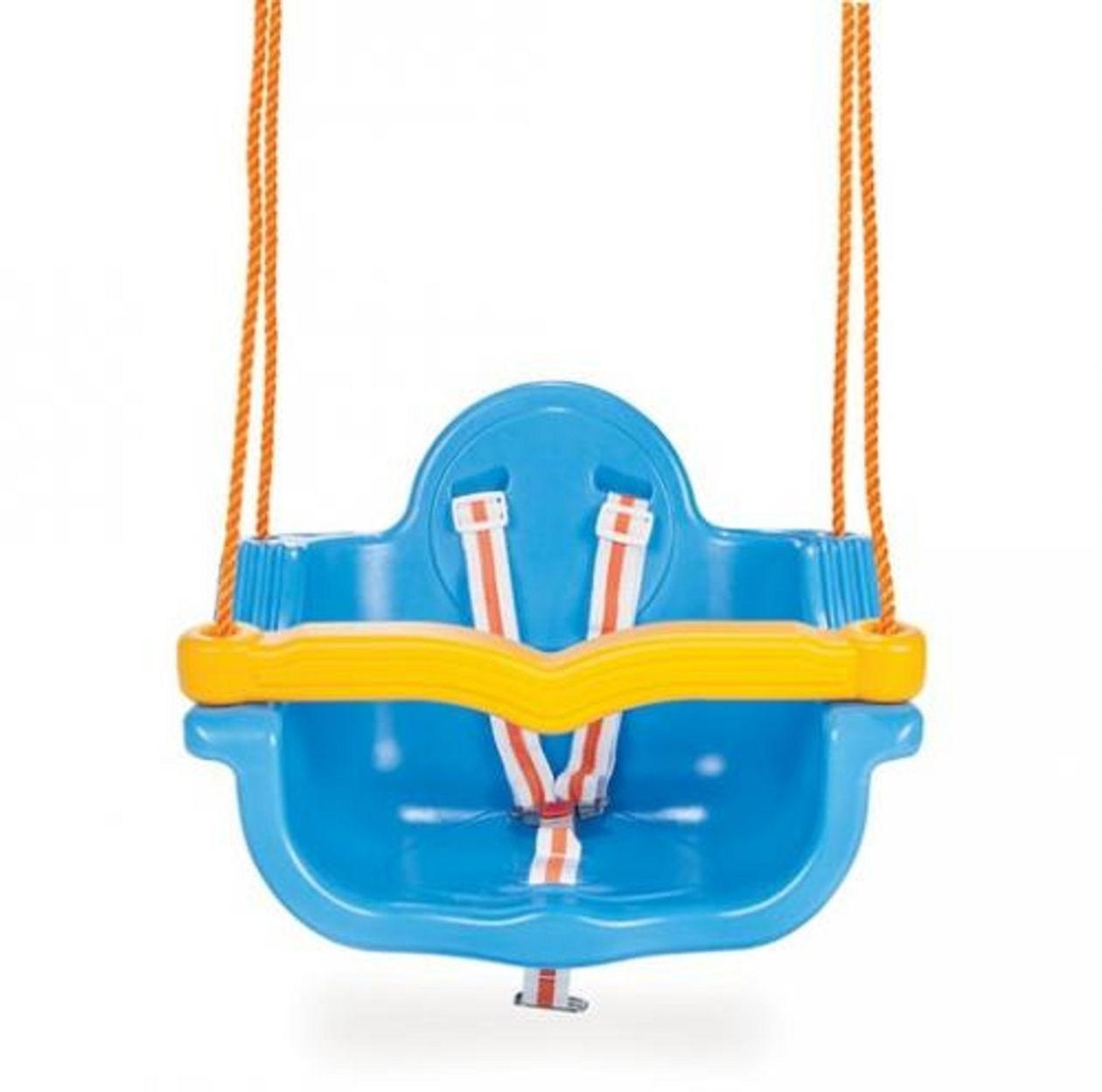 BABYSCHAUKEL 06138 2 in 1 blau abnehmbarer Bügel, Sicherheitsgurt, bis 45 kg, ab 1 Jahr, Rückenlehne - Blau, Kunststoff (53/40/37cm) - Pilsan