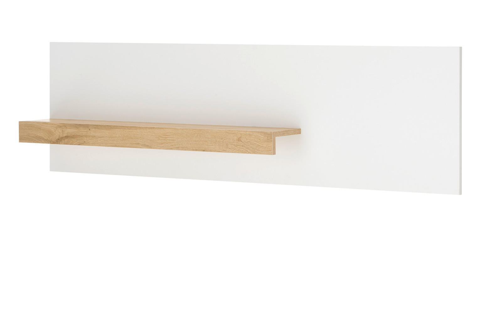 AKTENREGAL weiß matt, Eiche Wotan 140 cm, Wandregal für Homeoffice und Büro - Eiche Wotan/Weiß, Holzwerkstoff (140/40/17cm) - Furn.Design