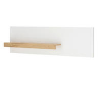 AKTENREGAL weiß matt, Eiche Wotan 140 cm, Wandregal für Homeoffice und Büro - Eiche Wotan/Weiß, Holzwerkstoff (140/40/17cm) - Furn.Design