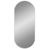 WANDSPIEGEL Silbern 80x35 cm Oval - Silberfarben, Glas (35/80/1cm) - furnicato