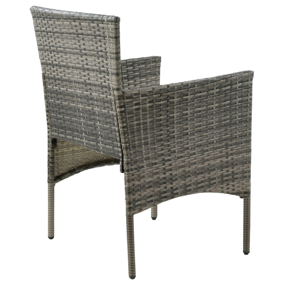 GARTENSET Fort Myers grau-meliert / dunkelgrau - Anthrazit/Grau, Kunststoff/Metall - Juskys