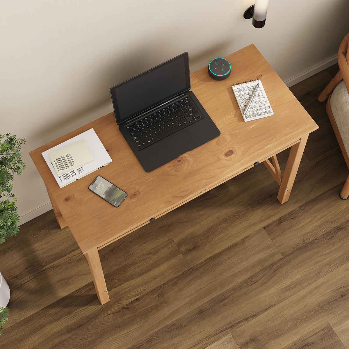 SCHREIBTISCH ADRIAN - Eichefarben, Holz (50/110/76cm) - IDIMEX
