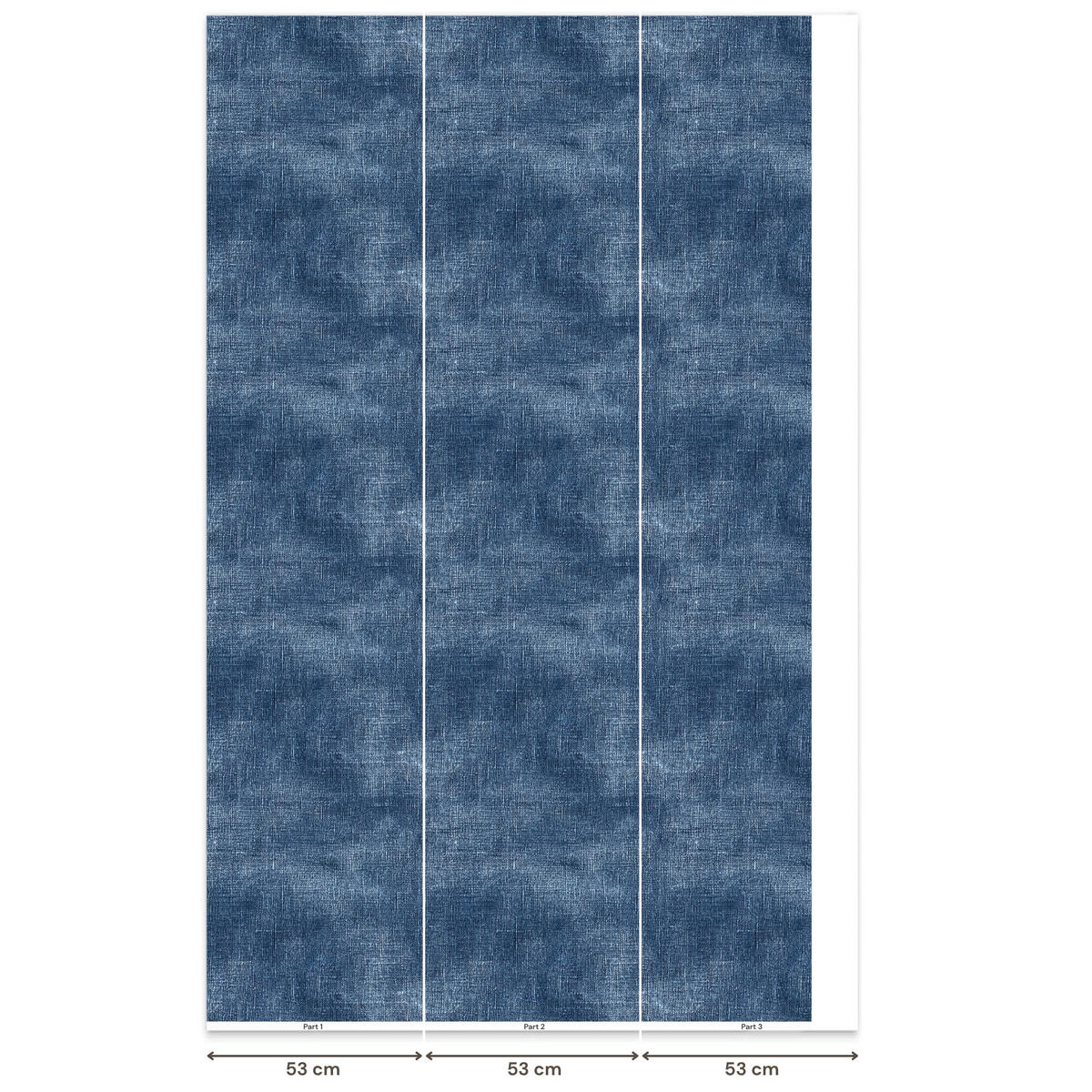 TAPETE - Leinen - Textur - Muster - Denim - Rustikal - 160x260 cm - Blau, Papier (160/260cm) - OnlyWow
