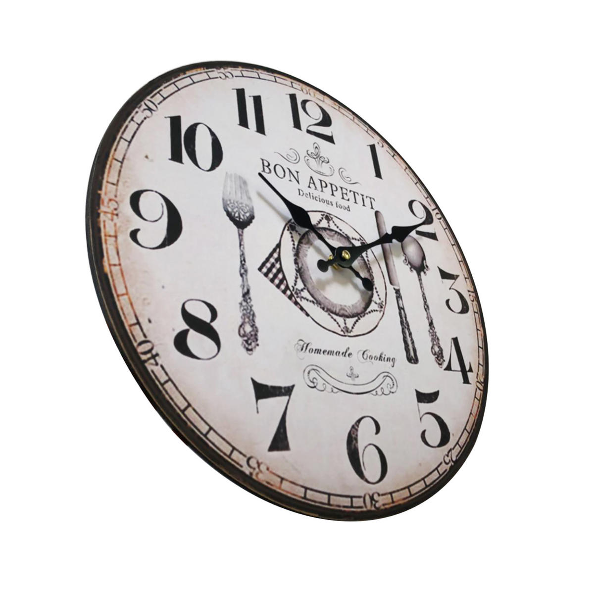 WANDUHR Weiß 4/34/34 cm - Weiß, Holzwerkstoff (4/34/34cm) - Mobili Rebecca