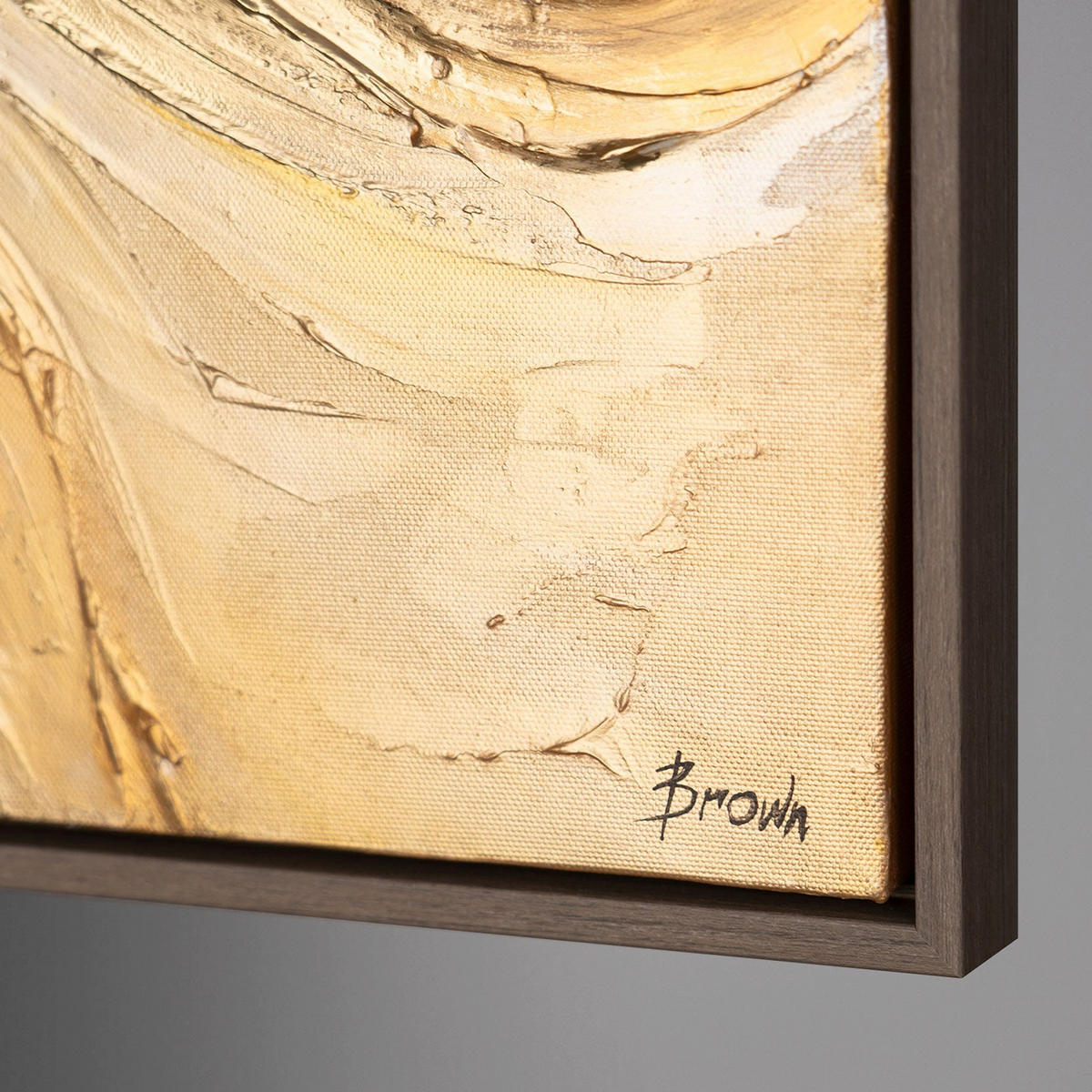 GEMÄLDE Zeitwellen Schattenfugenrahmen Grau 160x80 cm - Grau, Holz (160/80cm) - YS-art gallery