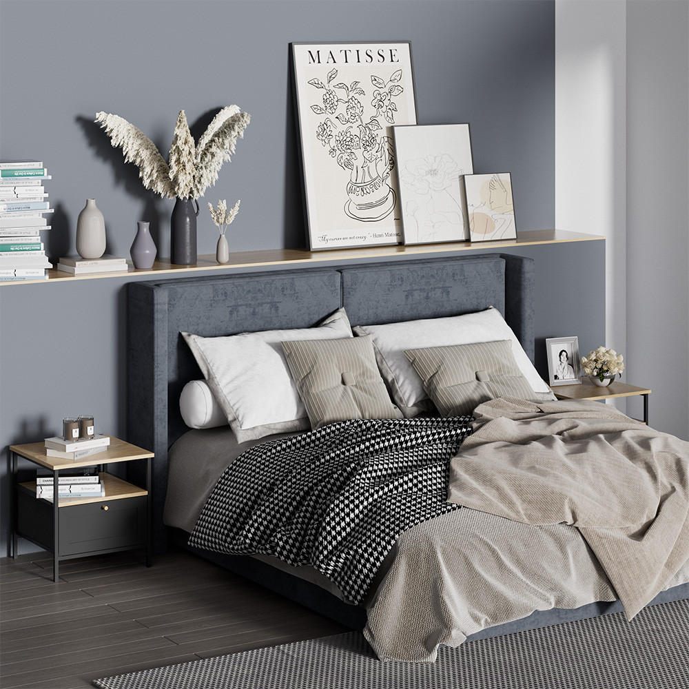 NACHTTISCH Lunis Schwarz 45 x 47 cm 2er Set - Schwarz, Holzwerkstoff (45/47/45cm) - Vicco