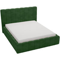 DOPPELBETT mit Bettkasten 200x200 Porto, Lattenrost, Grün - Grün, Holz/Textil (200/200cm) - Emporius