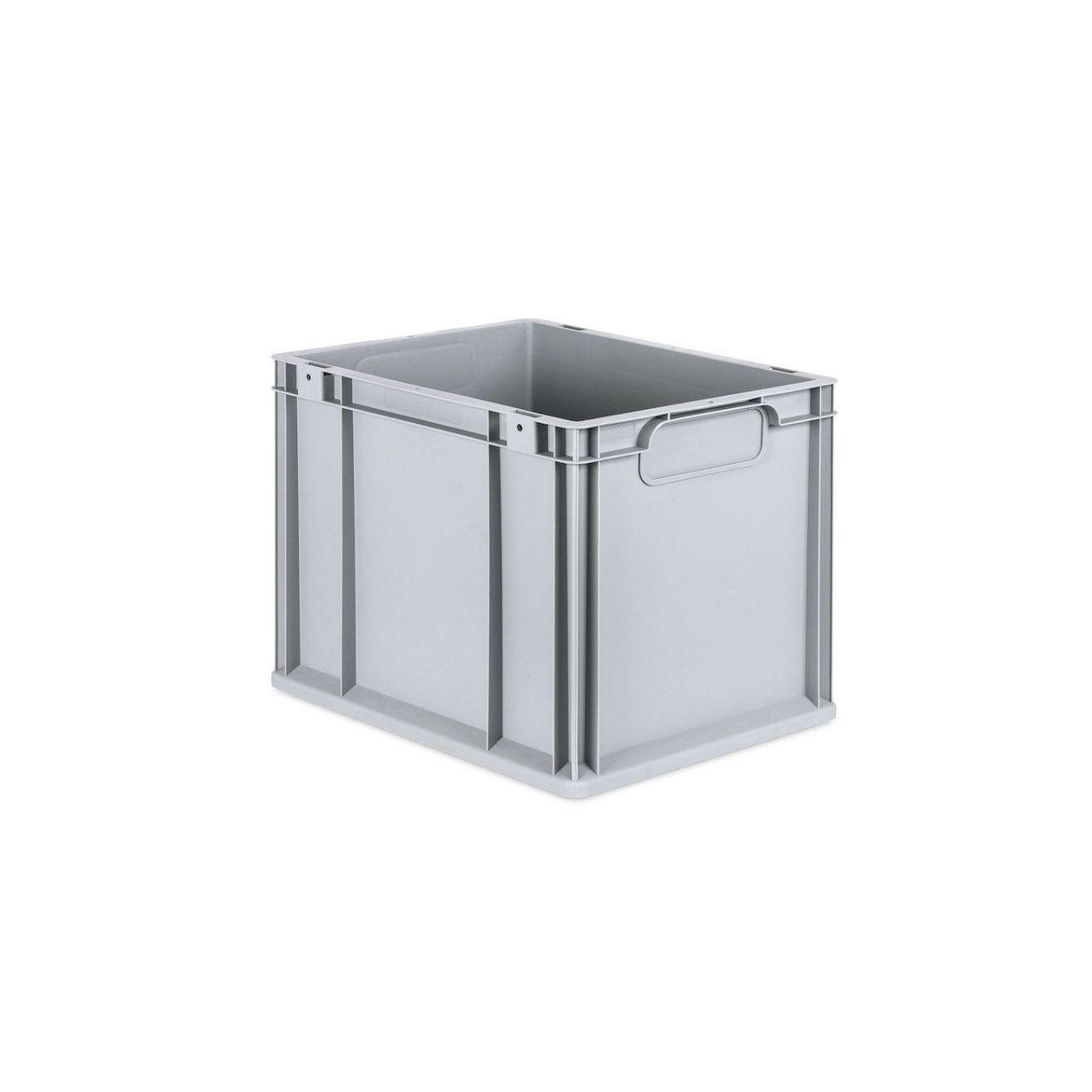 EUROBOX 5x Nextgen Economy Mit Scharnierdeckel Grau/Rot Griffe Geschlossen 30 Liter - Rot, Kunststoff (30/32/40cm) - PROREGAL