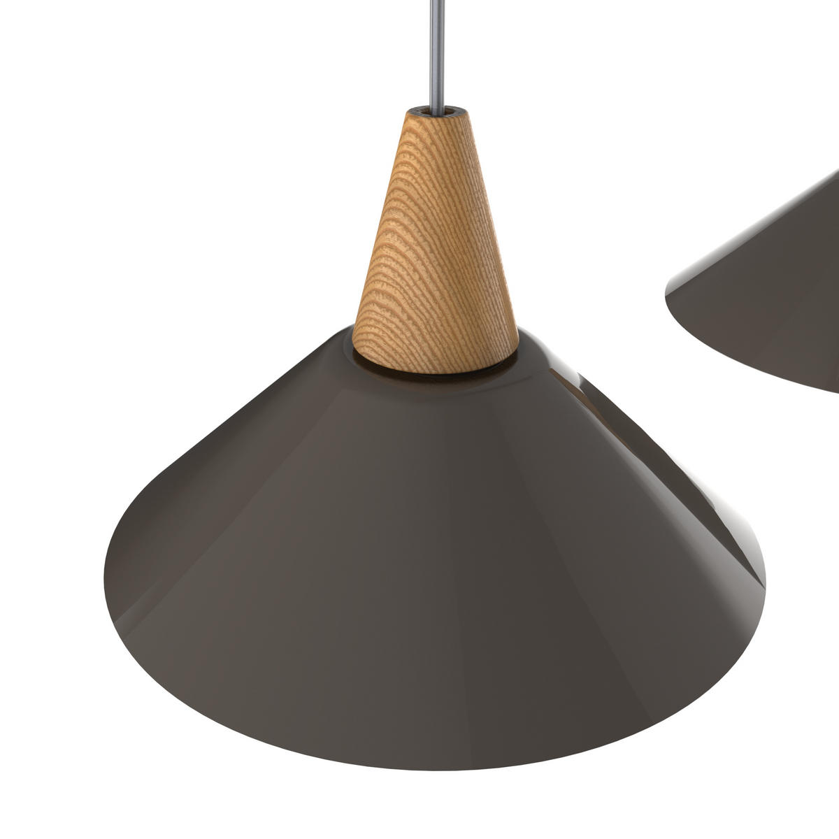 HÄNGELEUCHTE Funnel Linear - Graubraun, Metall (25/100/16cm) - Lumicom
