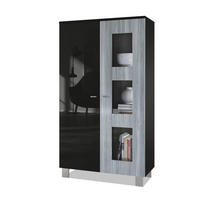 VITRINE Denjo Tür in Avola-Anthrazit - Anthrazit, Holzwerkstoff (71/129/35cm) - Vladon