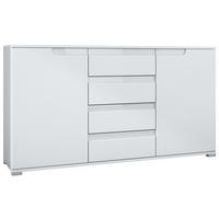 SIDEBOARD Sylt Weiß matt / Weiß Hochglanz - Weiß, Holzwerkstoff (138.5/75.5/35cm) - Vladon