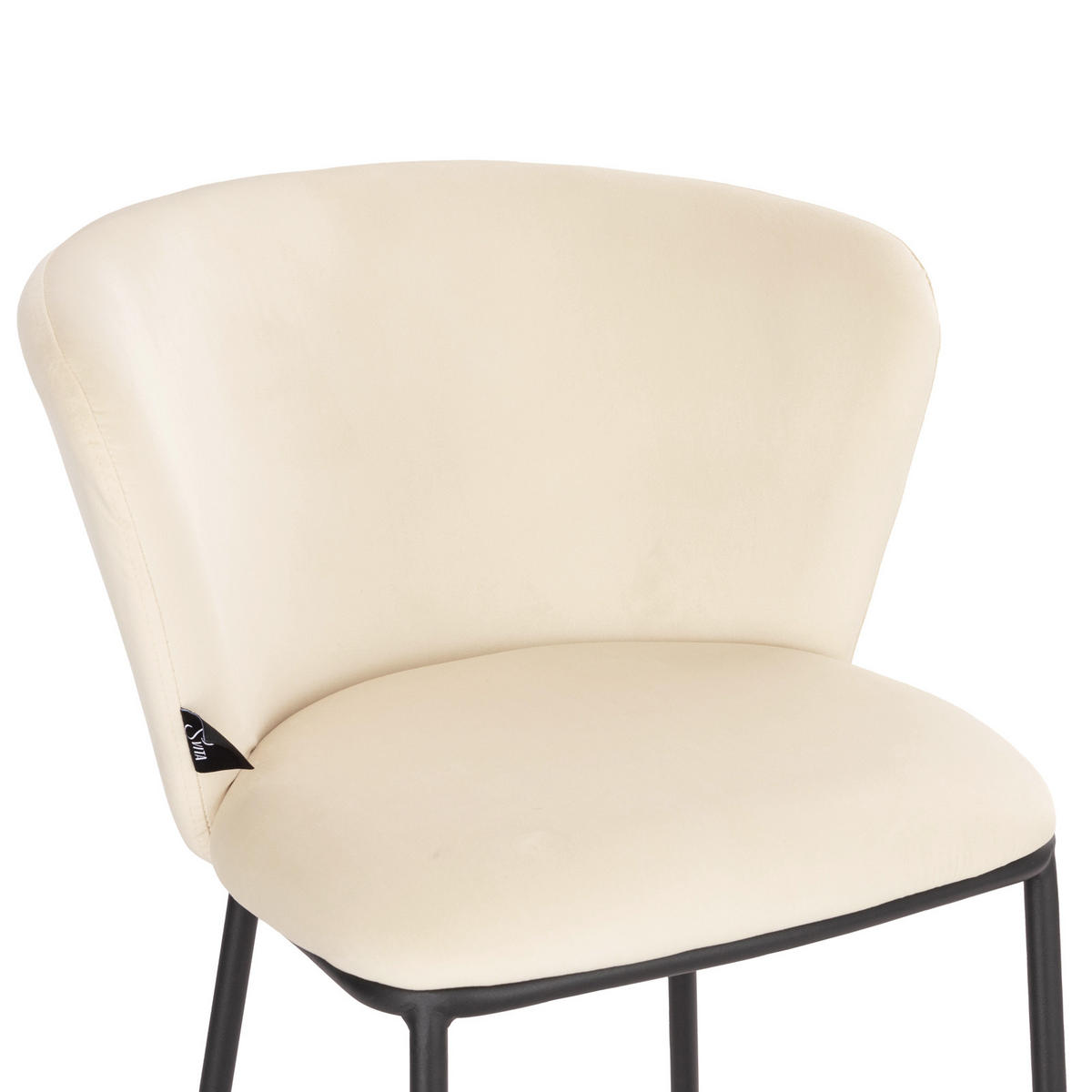 BARHOCKER KATE 2er Set Samt Beige - Beige, Textil (44/102/54cm) - SVITA