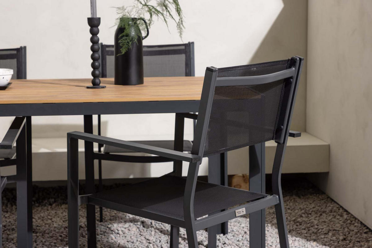 GARTENSET schwarz - Schwarz, Holzwerkstoff - ebuy24