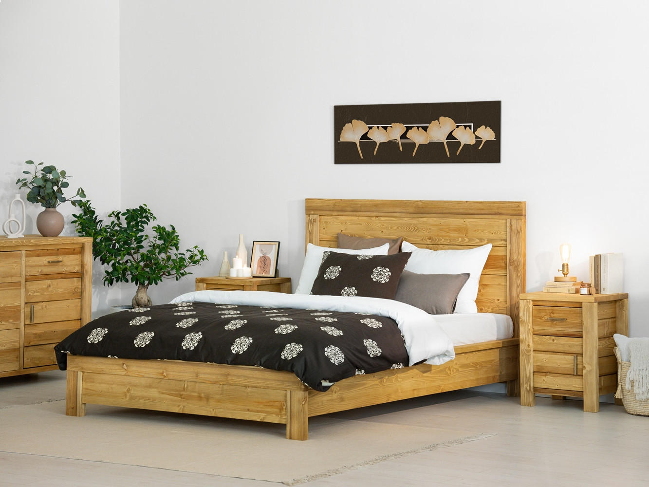 BETT aus Massivholz MIDLAND - Honig, Holz (90/200cm) - Seart