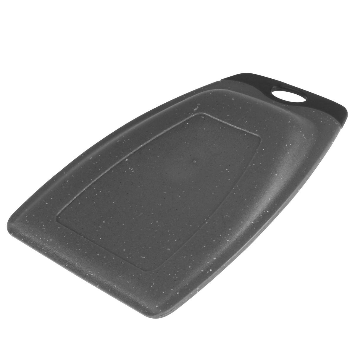 SCHAUFEL-SCHNEIDEBRETT-SET 2-TEILIG - Schwarz, Kunststoff (20/33.6cm) - Stoneline