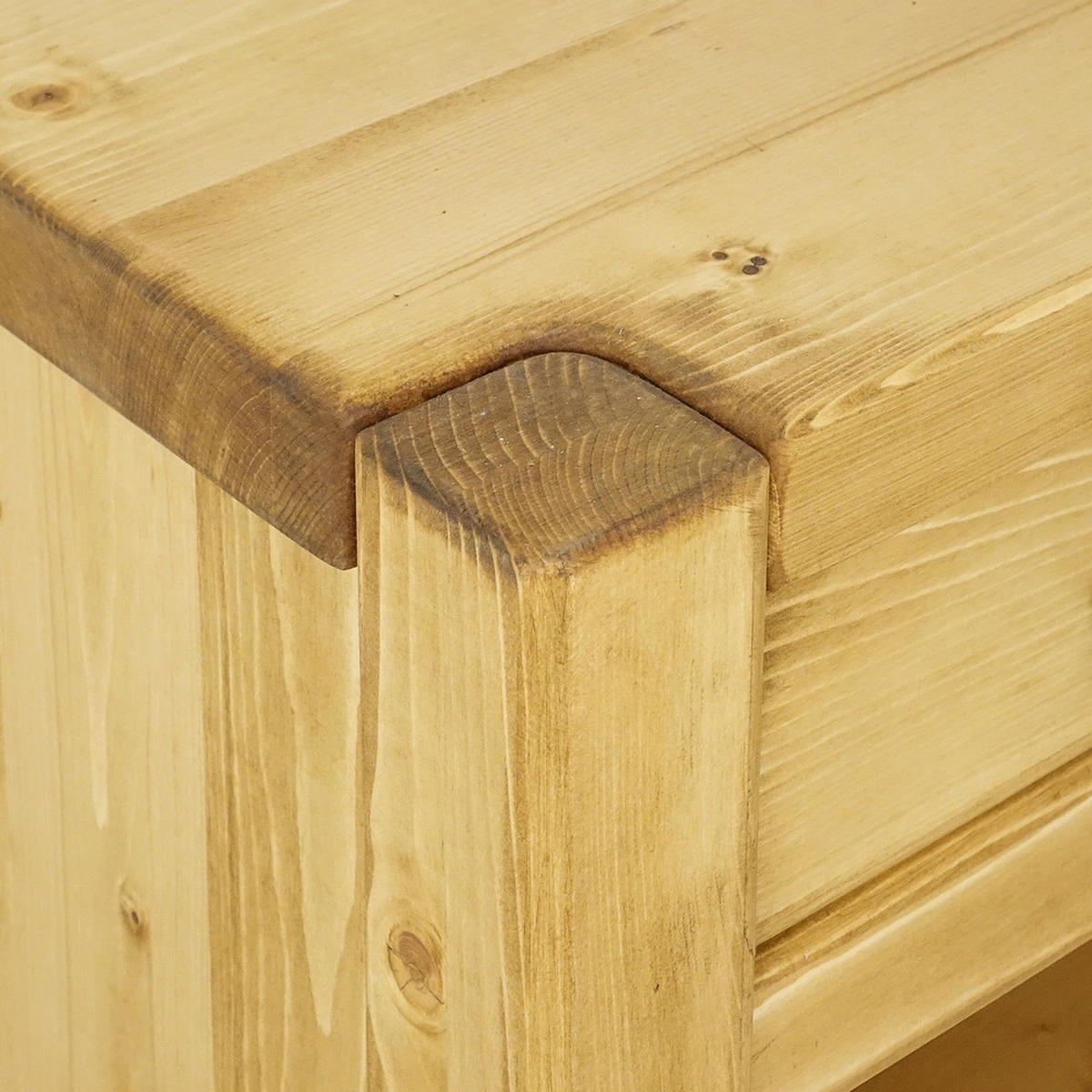 NACHTTISCH aus Massivholz SARA - Honig, Holz (45/50/35cm) - Seart