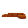 ECKSOFA rechts Jodie aus strukturiertem Stoff terrakotta 4 Sitzplätze - Terra cotta, Textil (166/342cm) - Micadoni