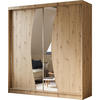 SCHWEBETÜRENSCHRANK Vox 200/216/61 eiche Artisan mit Spiegel und Schubladen - Eiche Artisan, Holzwerkstoff (200/216/61cm) - Beautysofa