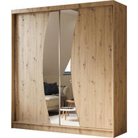 SCHWEBETÜRENSCHRANK Vox 200/216/61 eiche Artisan mit Spiegel und Schubladen - Eiche Artisan, Holzwerkstoff (200/216/61cm) - Beautysofa