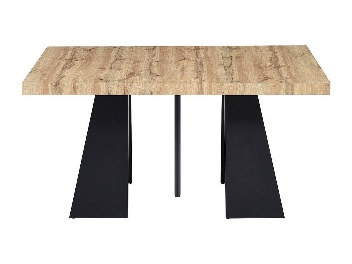 ESSTISCH ausziehbar - 4 bis 10 Personen - MDF & Metall - Holzfarben & Schwarz - EMELIA - Naturfarben, Holz (250/100/75cm) - Vente-Unique
