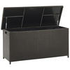 AUFLAGENBOX Rattan braun 126/46 cm Modena - Schwarz/Braun, Kunststoff (126/63/46cm) - Beliani