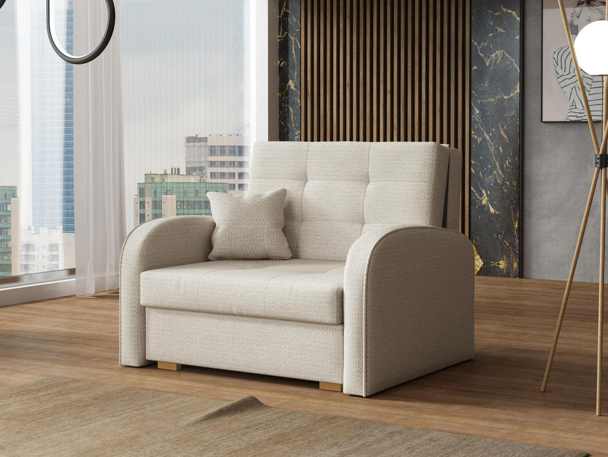SCHLAFSOFA Viva Gold I - Creme/Braun, Holz/Textil (103/85/98cm) - MIRJAN24