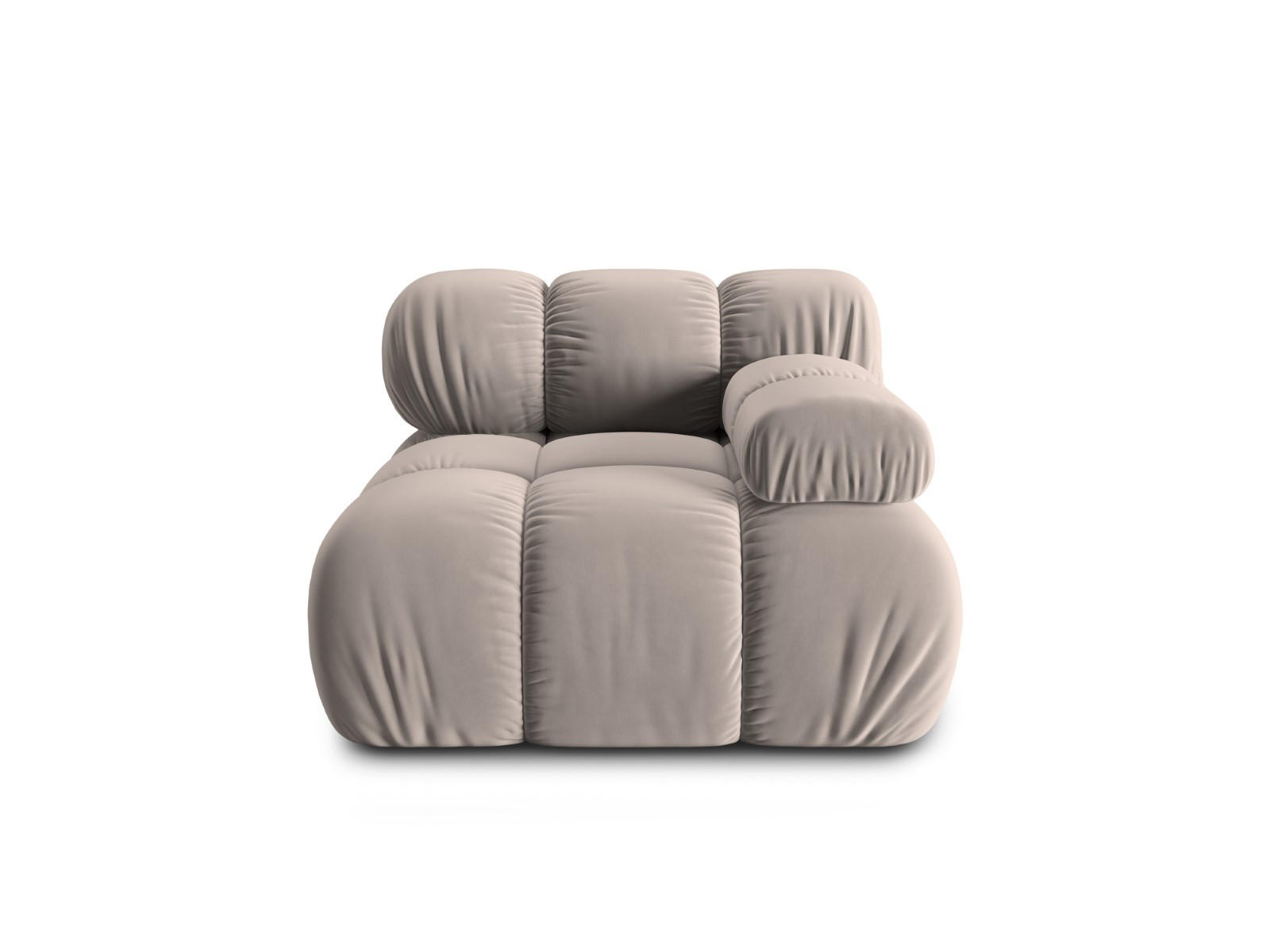 MODUL rechts Bellis aus Samt beige - Beige, Textil (94/70/94cm) - Micadoni