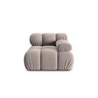 MODUL rechts Bellis aus Samt beige - Beige, Textil (94/70/94cm) - Micadoni