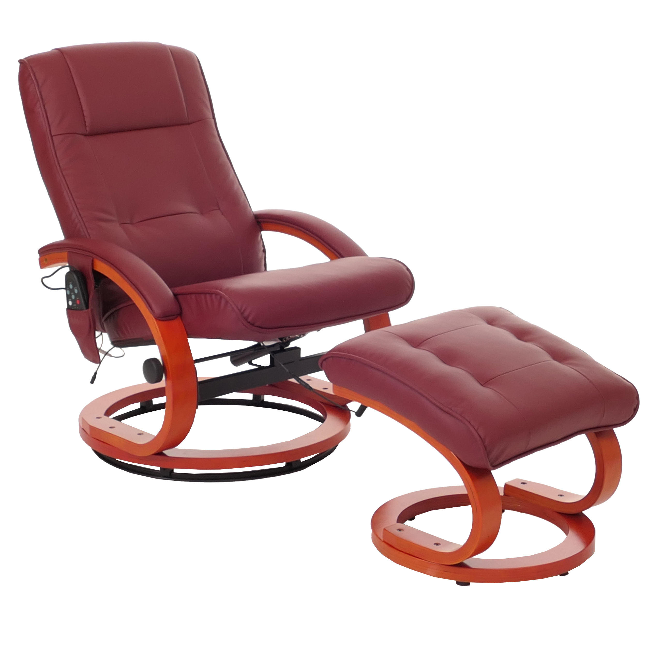 Berlinlodge Massagesessel Bordeaux 66x98x89 cm