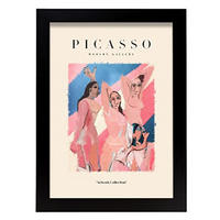 POSTER Picasso Sammlungs42. A4 Schwarzer Rahmen - Schwarz, Papier (29.7/5/21cm) - Nacnic