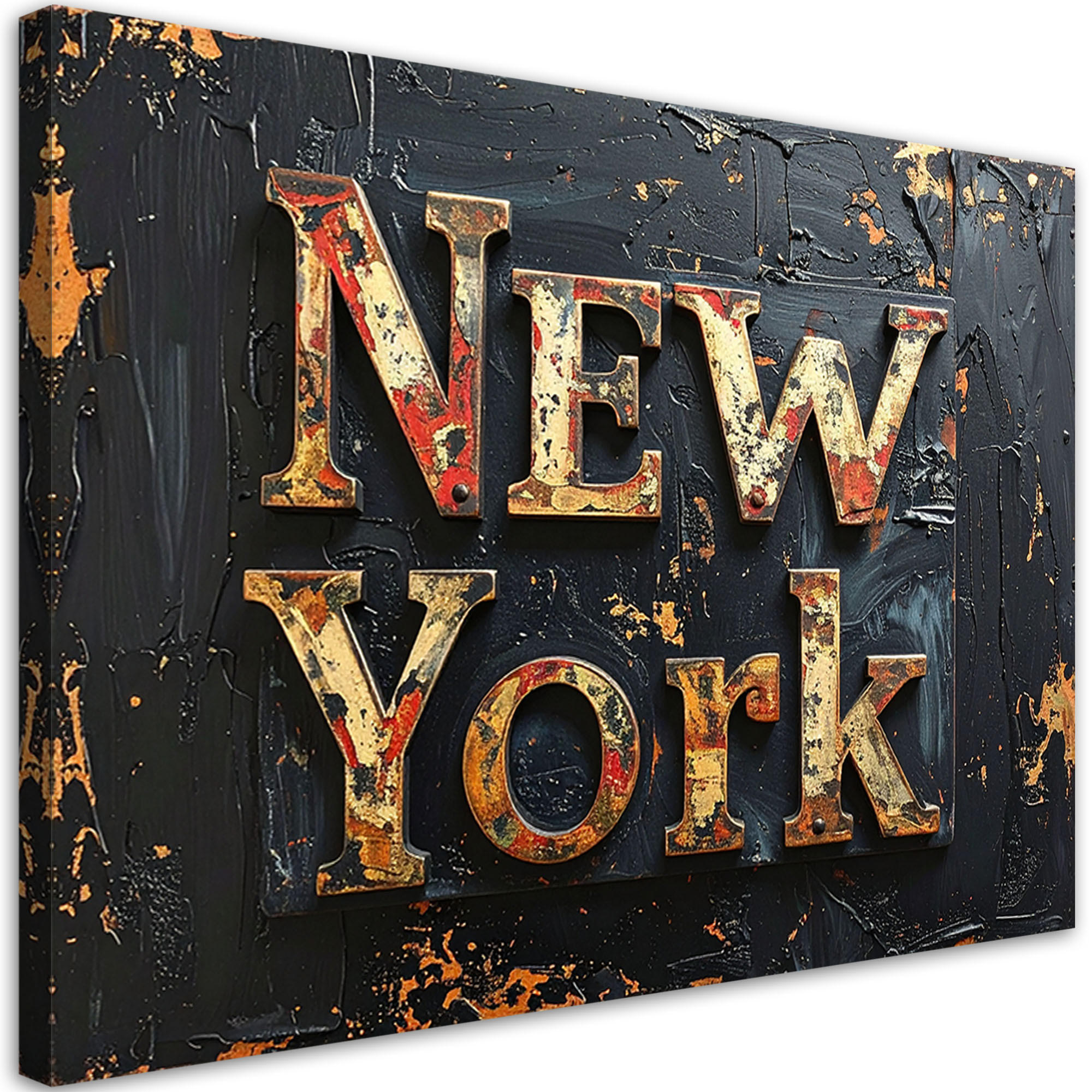 Feeby Leinwandbild Gold 30x20 cm