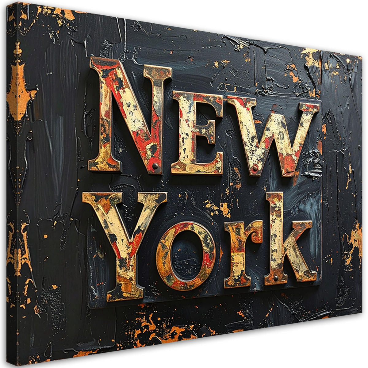 LEINWANDBILD Inschriften und Zitate 100x70cm - Goldfarben, Textil (100/70cm) - Feeby