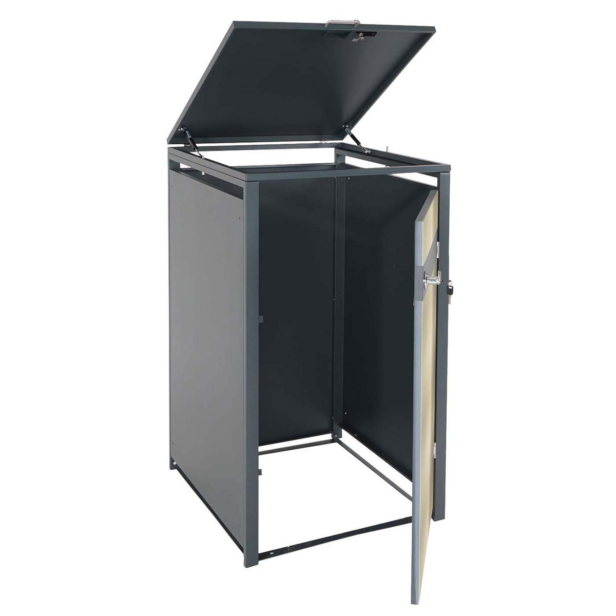 MÜLLTONNENBOX 1er 117x68x80cm Anthrazit Gold - Goldfarben, Metall (68/117/80cm) - PROREGAL