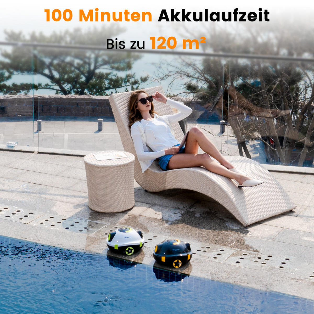 POOLROBOTER Y10 - Weiß, Kunststoff (33/18.7/39.4cm) - EVERCROSS BOT