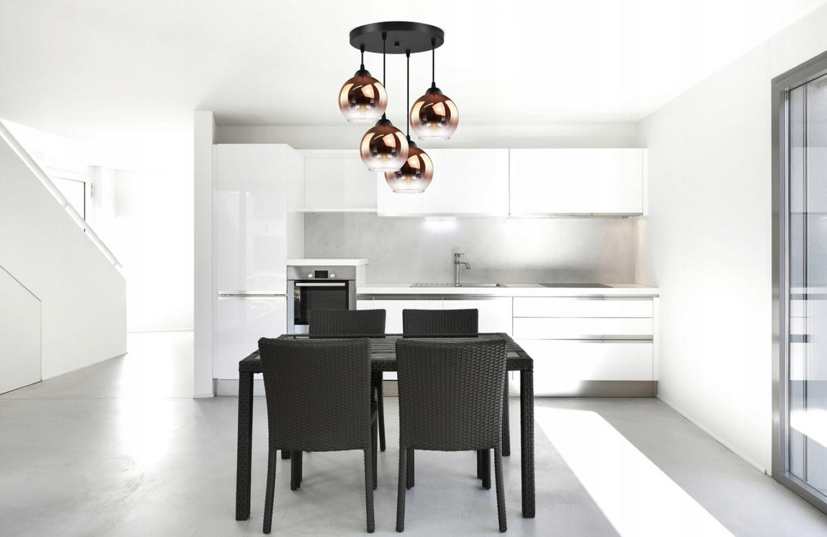 PENDELLEUCHTE MASUR - Transparent/Goldfarben, Glas/Metall (35/35/80cm) - kiki design