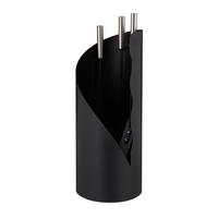 KAMINBESTECK - Schwarz, Textil/Metall (20/55/20cm) - Relaxdays