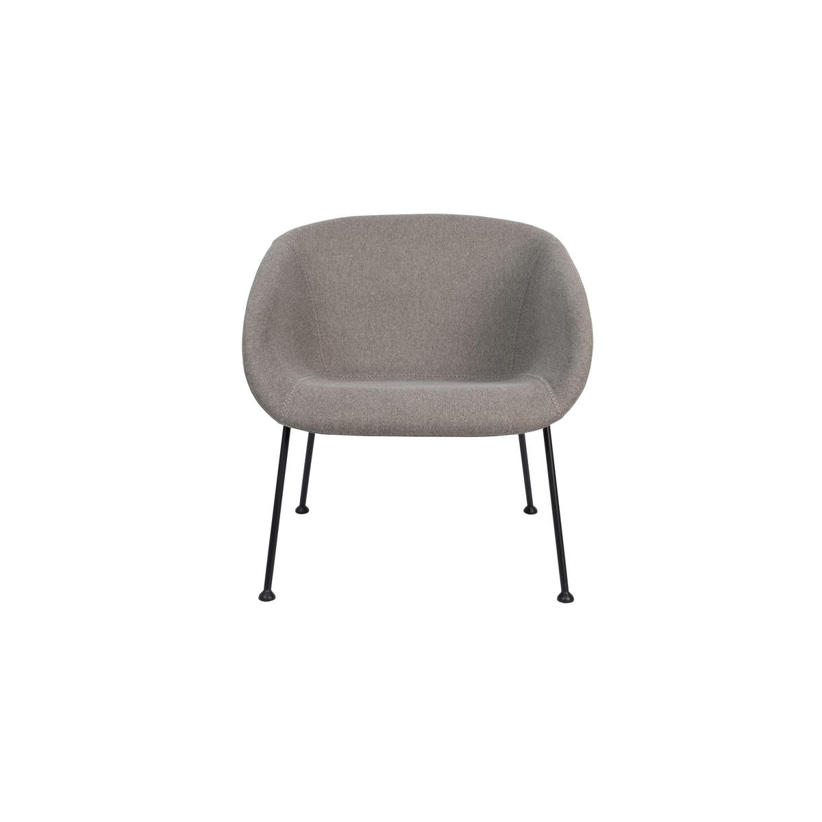 SESSEL Feston Grau - Grau, Textil (70.5/72/65.5cm) - Zuiver
