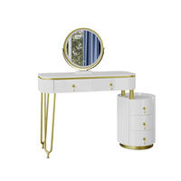 SCHMINKTISCH Charlène Weiß 100 cm mit LED-Spiegel - Weiß, Holzwerkstoff (100/79/40cm) - Vicco