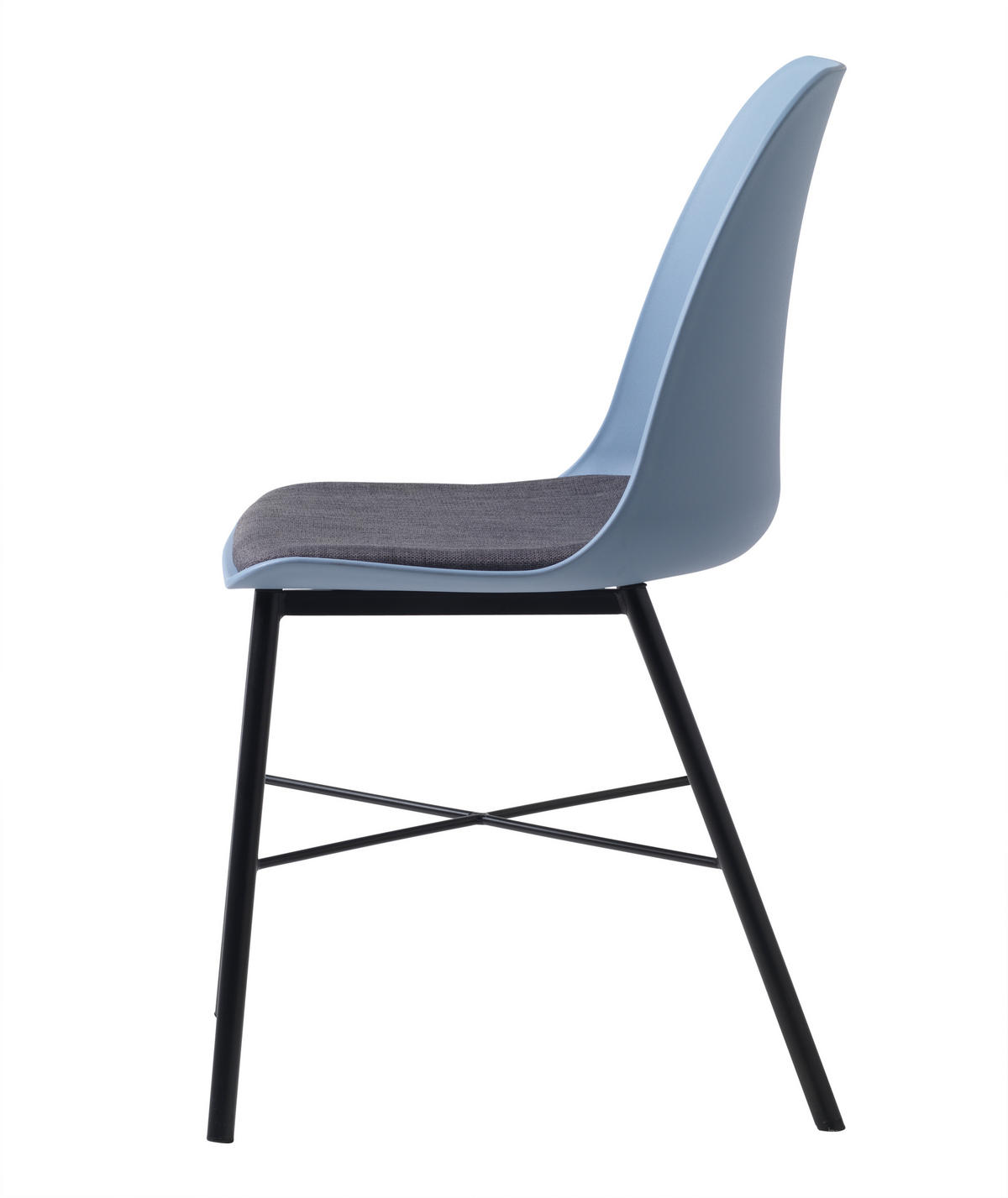 STUHL 2er-Set blau und grau - Blau, Holzwerkstoff (45/83/52cm) - ebuy24