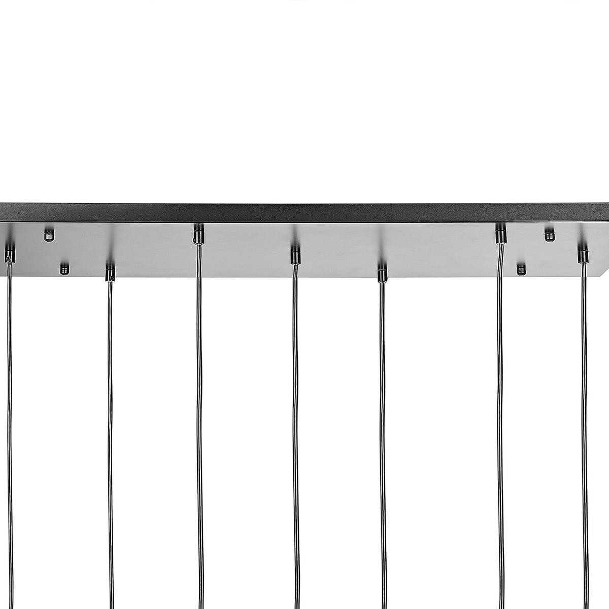 PENDELLEUCHTE Tarlo 90x35x122 cm - Silberfarben, Glas (35/90/122cm) - Beliani