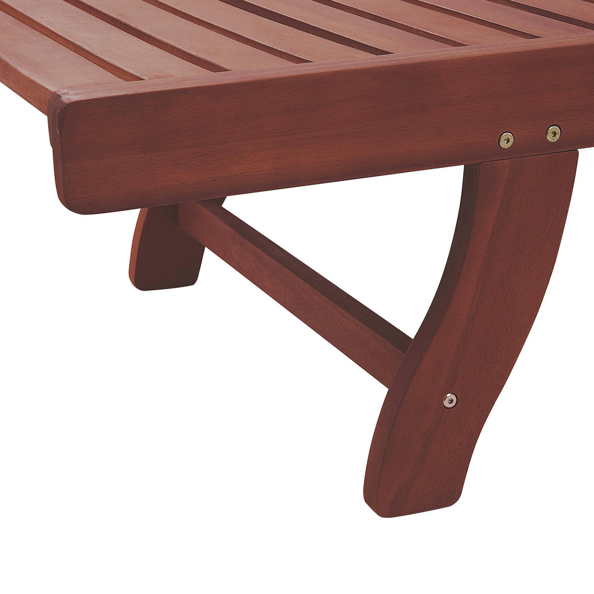 GARTENLIEGE dunkelbraun Toscana - Dunkelbraun, Holz (64/74/196cm) - Beliani