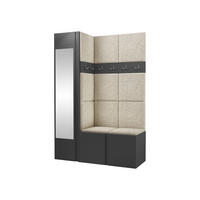 GARDEROBEN-SET Orion X - Creme/Graphitfarben, Holzwerkstoff/Kunststoff (124/186/46cm) - MIRJAN24